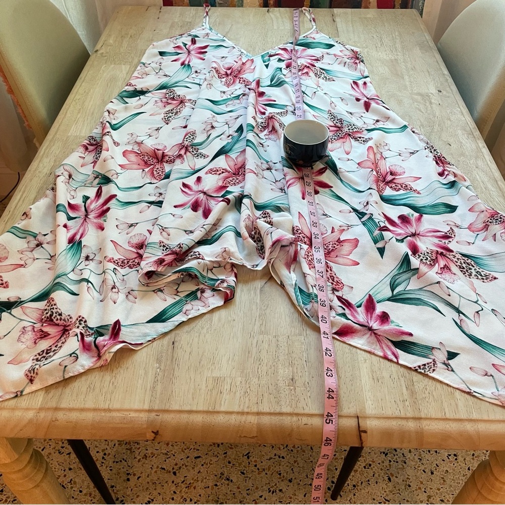 LA BLANCA Floral Flyaway Orchid Sundress! New! Pink and Green Woven Print. Med - Picture 10 of 12